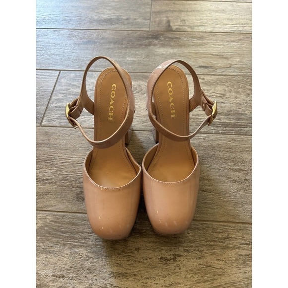 COACH Isabella Patent Leather Pump Pale Blush 8.5 B (M) - Picture 5 of 11